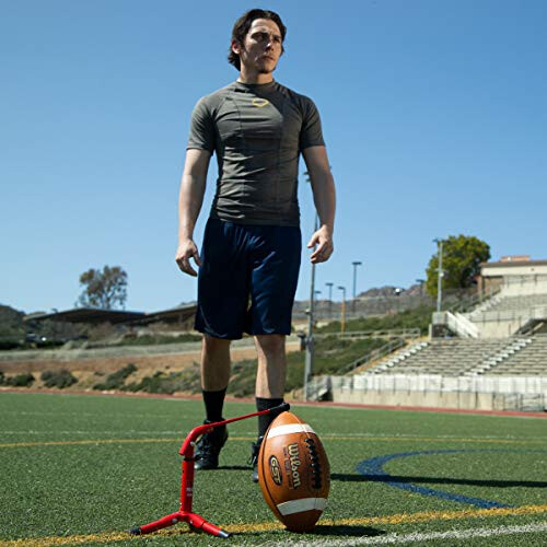 Wilson Pro Kick Football Holder - Red 1
