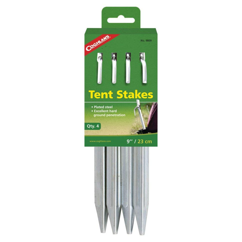 Lot de 4 piquets de tente en acier Coghlans de 9 po