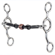 Reinsman 349 Junior Cowhorse Snaffle med stt jrn och 3-delad kopparrulle; Steg B