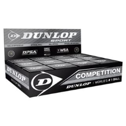 Dunlop Dunlop Competition Squashb?lle, 12er-Pack