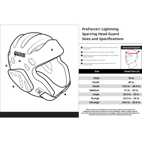 ProForce Lightning Sparring Headgear - Bianco - Piccolo 2