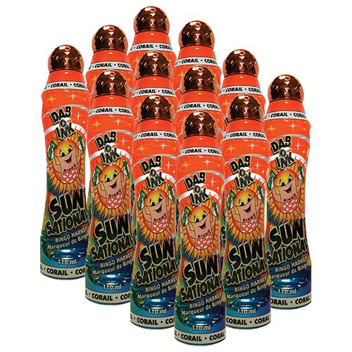 Sunsational One Dozen 4oz Coral Bingo Dauber