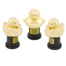 Ocenenia Fun Express Quacktastic Gold Rubber Duck 12 plastov ch trofej 2-3/4"""" x 4"""" Odmeny a darceky