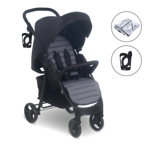 My Babiie My Babiie MB30 Plus Pushchair - Black / Grey