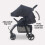 My Babiie My Babiie MB30 Plus Pushchair - Black / Grey 7