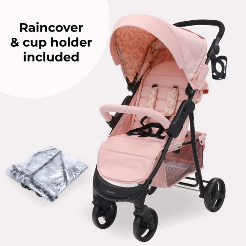 My Babiie My Babiie MB30 Plus Pushchair - Pink Leopard 2