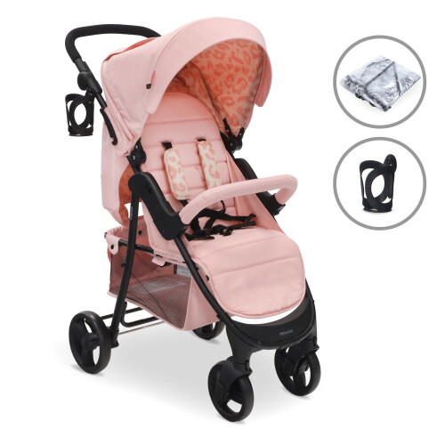 My Babiie My Babiie MB30 Plus Pushchair - Pink Leopard 1