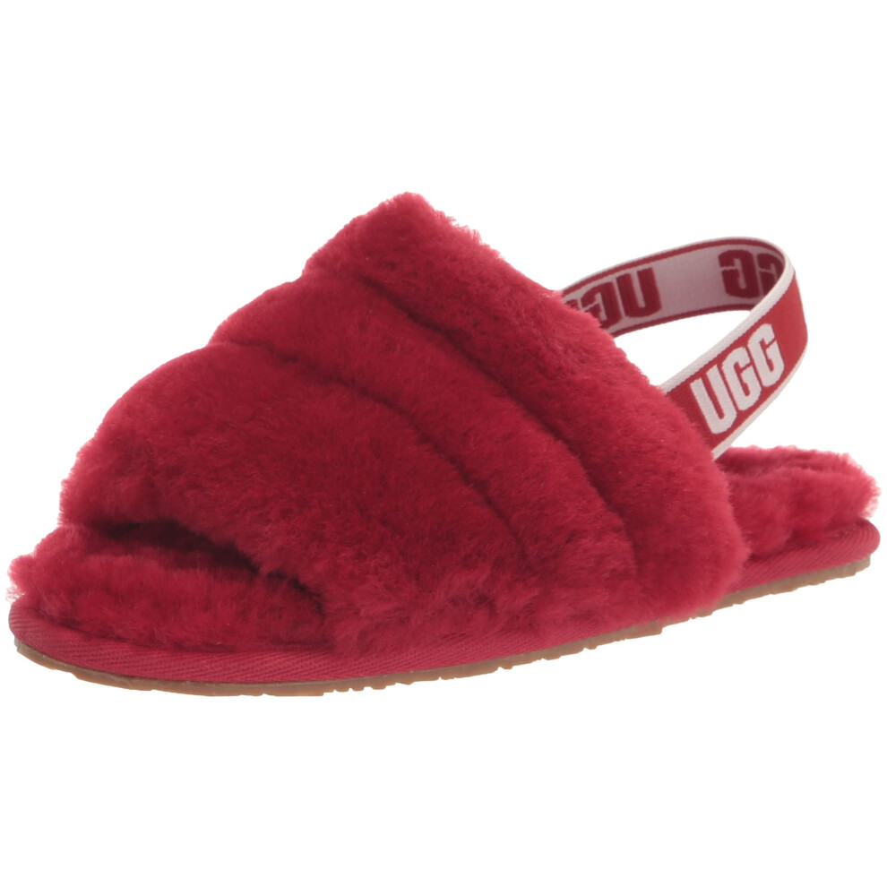 Ugg K Fluff Yeah Slippers  Samba RED  11 US Unisex Little Kid