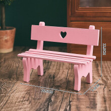 (powder color) Mini Wooden Garden Bench Decorative Photo Props