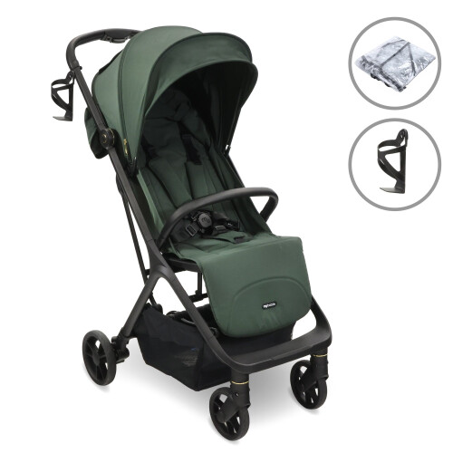 My Babiie My Babiie MBX7 Plus Auto-Fold Stroller - Forest Green 1