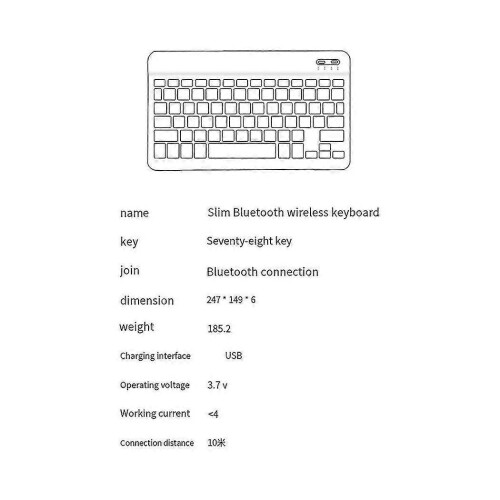Mini Wireless Bluetooth Keyboard Phone Tablet Pc Portable Bluetooth Keyboard Mouse for Android C 2