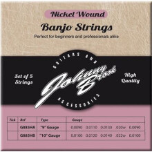 5pc Nickel Wound Banjo Strings .009-.020 Gauge