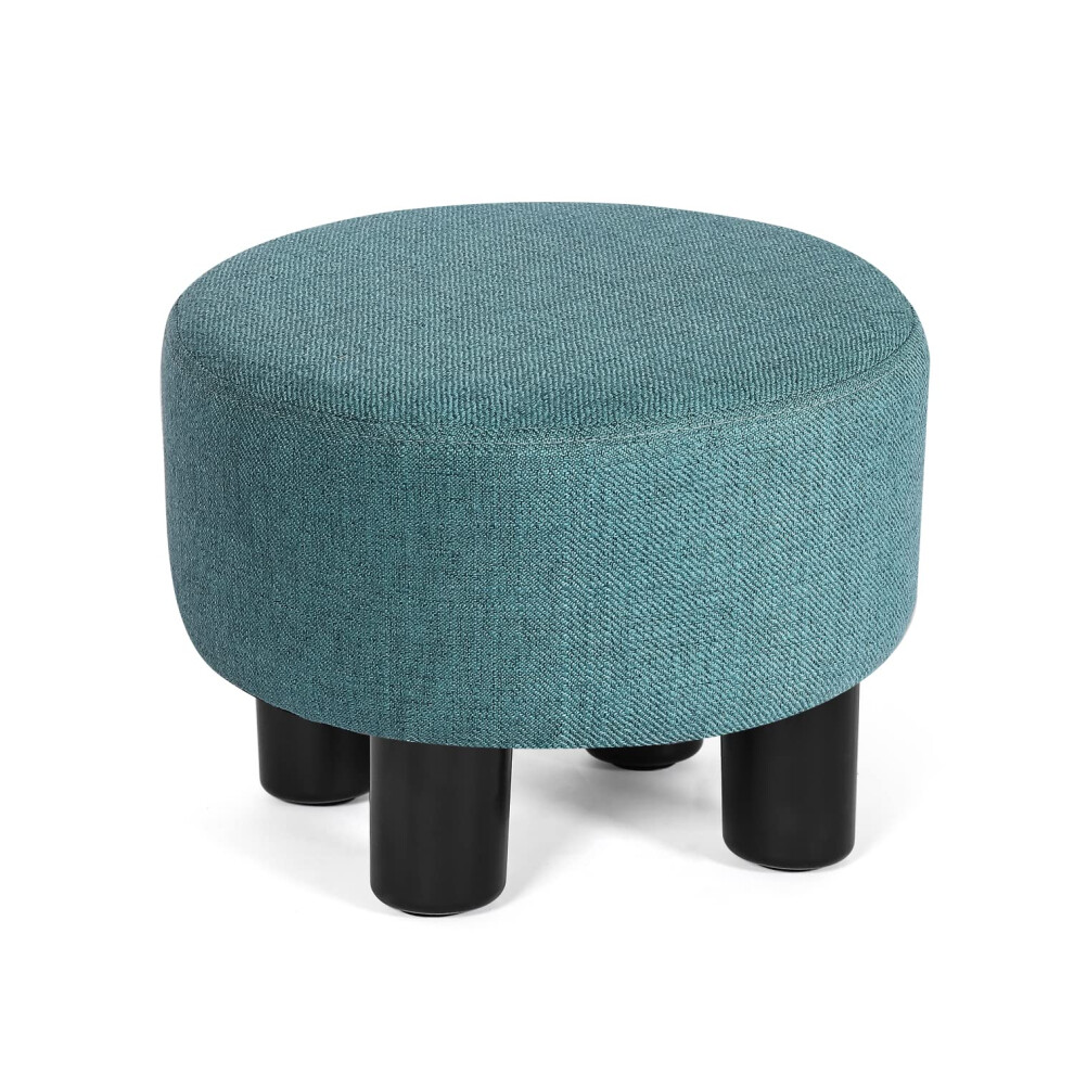 Repose-pieds rond Asense Pouf Repose-pieds Petit siège rembourré avec revêtement antidérapant