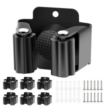 Verdenu 6 Pack Broom Holder Wall Mount Mop Wall Mount Holder Stainle