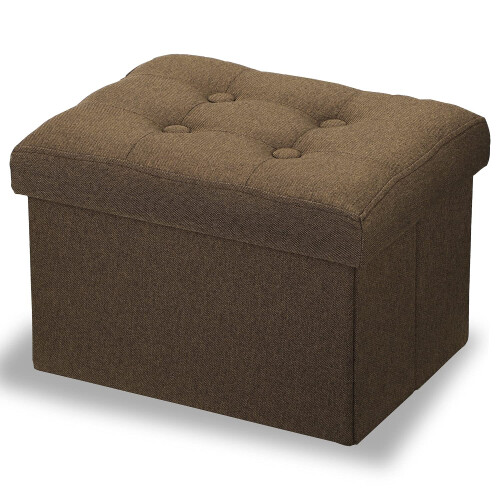 LINMAGCO Small Storage Ottoman Stool Foot Rest Stool Under Desk Stool