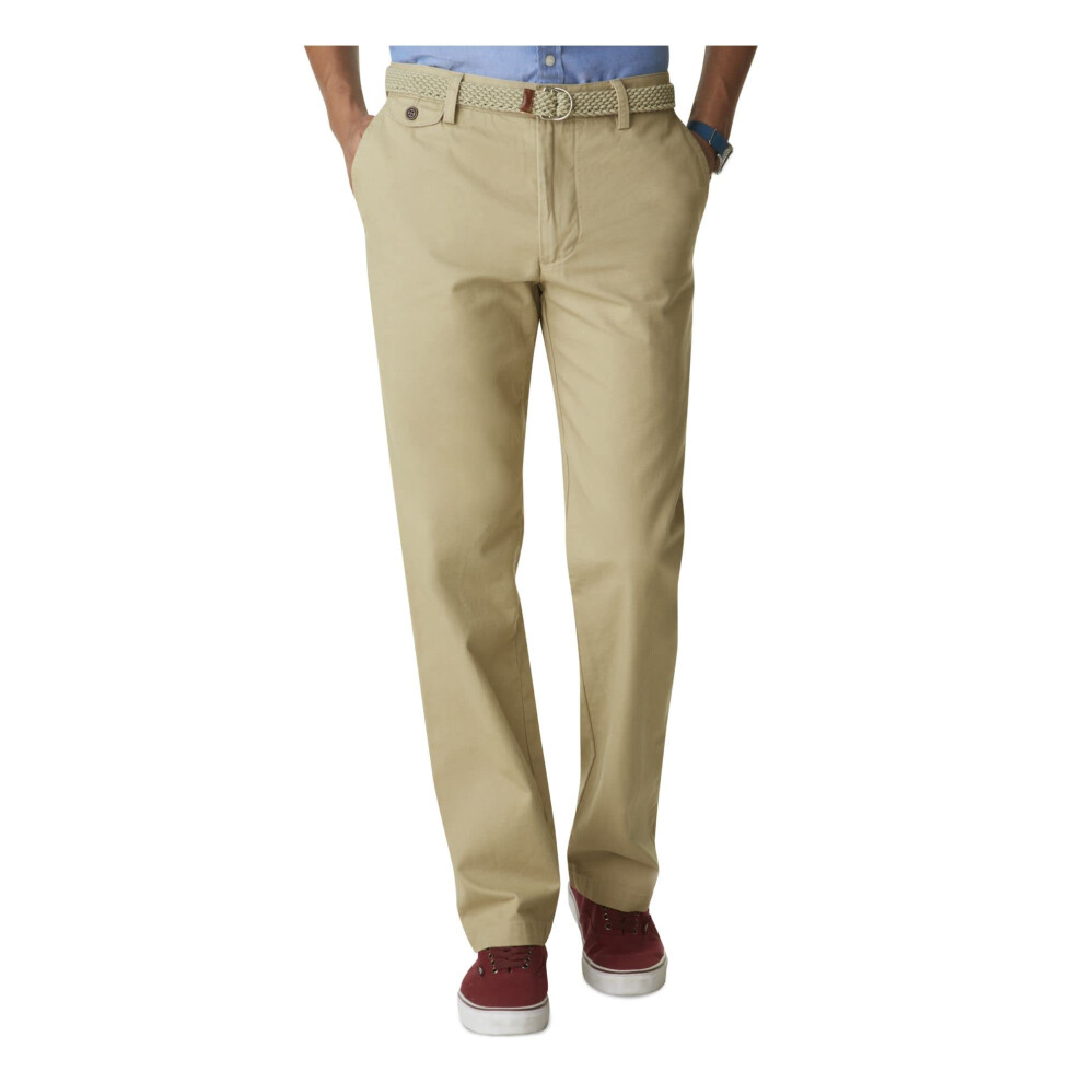 Pantalon kaki confortable coupe décontractée pour homme Dockers - Kaki britannique plissé