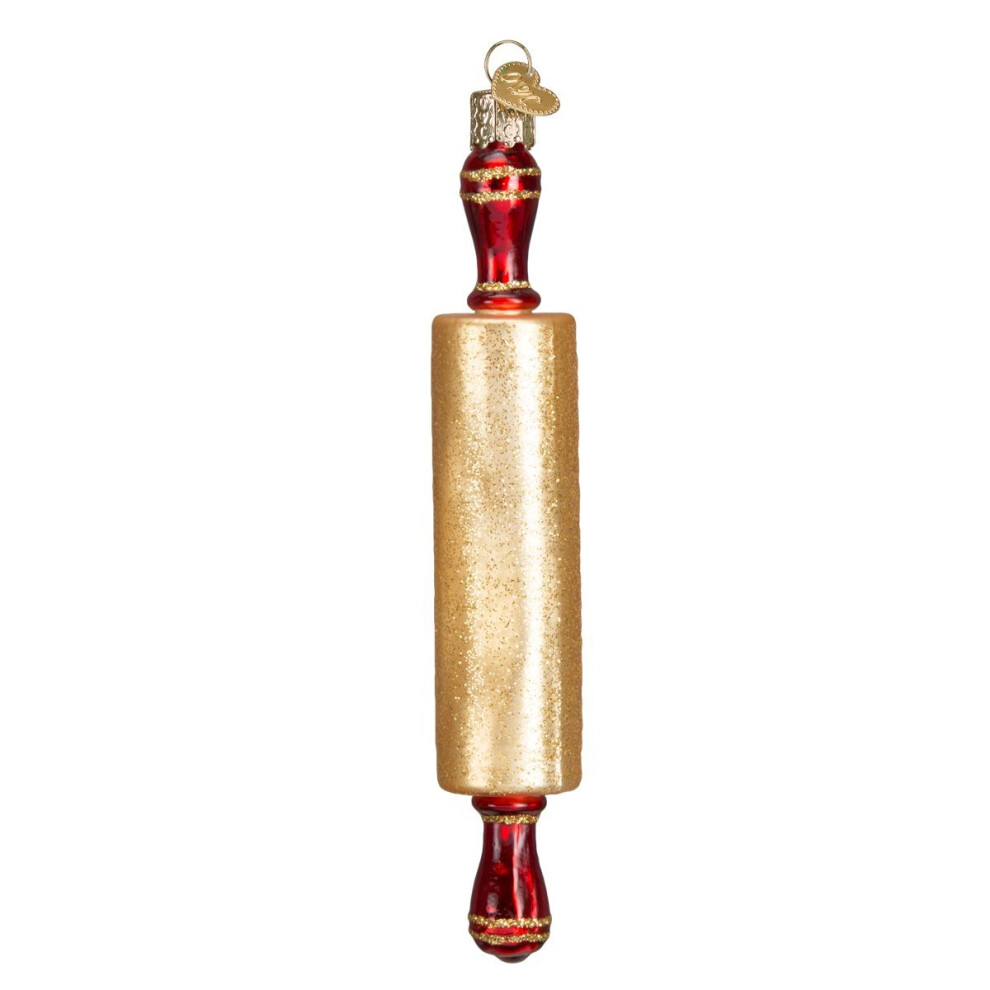 Ornements de No   l du Vieux Monde Rouleau     P   tisserie Ornements en Verre Souffl    pour Arbre de No   l 32224 5 X 075 X 075
