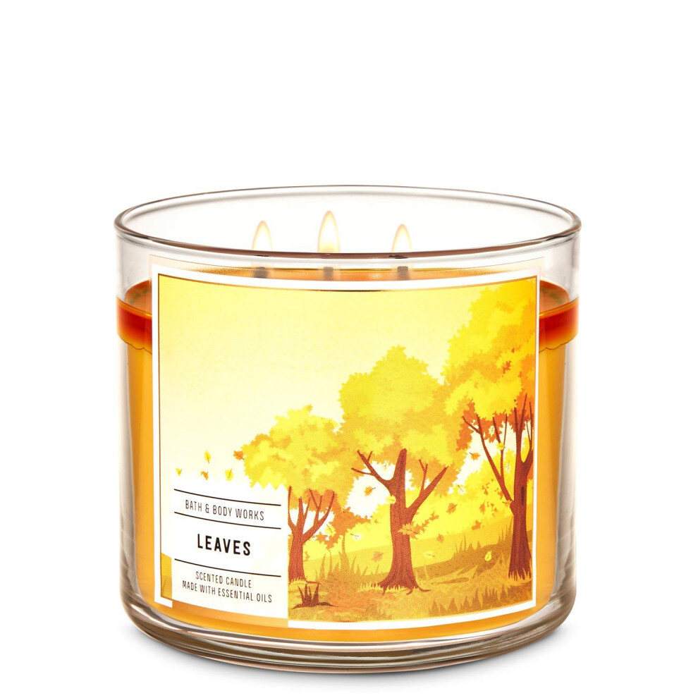 Bath & Body Works 3-Wick Scented Candle in Leaves-image-OPC-PFNR28T-NEW