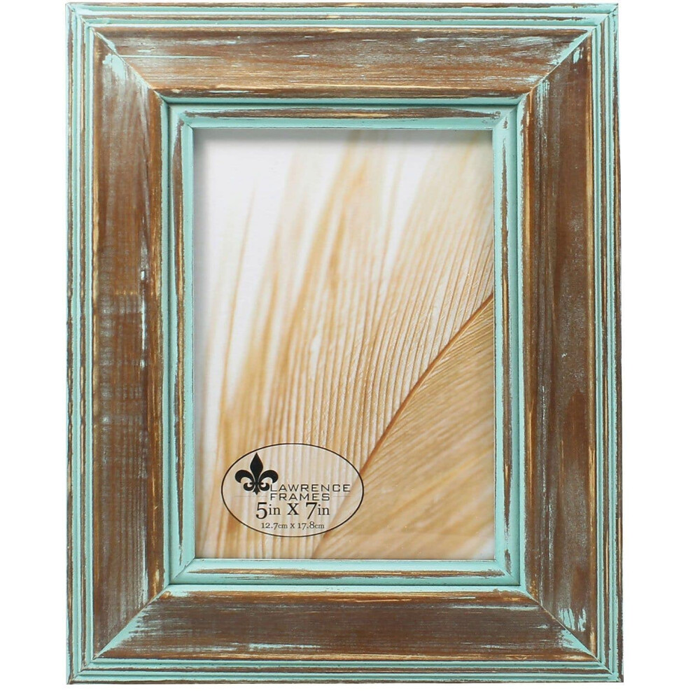 Cadre photo en bois patin    avec finition verdigris 5x7 de Lawrence Frames, marron