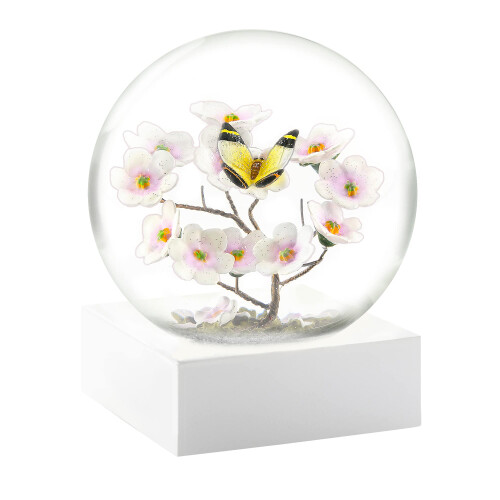 CoolSnowGlobes Πεταλούδα σε Κλαδί Κρύσταλλος Χιονιού