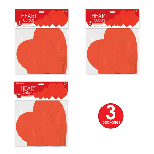 Verpackte bedruckte Herzausschnitte im 3er-Pack 2