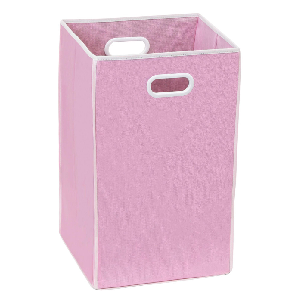 SimpleHouseware Foldable closet Laundry Hamper Basket, Pink