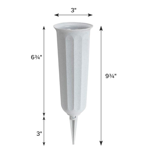 Stone Plastic Cemetery Vase 2-pack 1