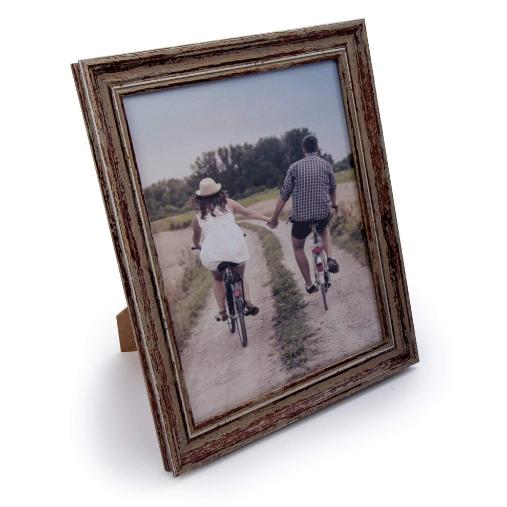 Truu Design, Cornice Decorativa In Legno Invecchiato, 8 X 10 Pollici, Tortora-image