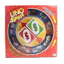 (Red) Spin Card Uno Game Board Game Toy Family Party Education Gift Interactive Prop