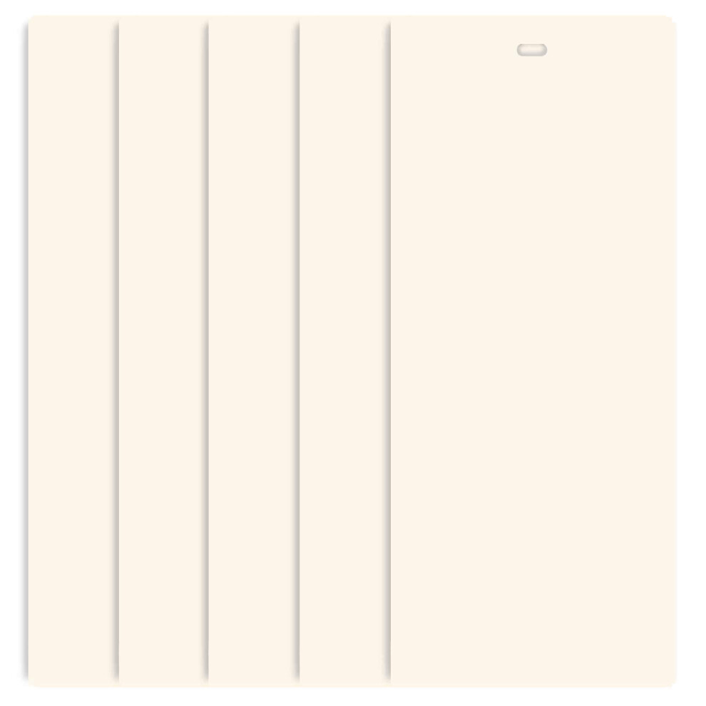 Dalix Lamelle Di Ricambio Per Tende Verticali In Pvc, Curve, Lisce Color Avorio, 94,5 X 3,5 (Confezione Da 5)-image