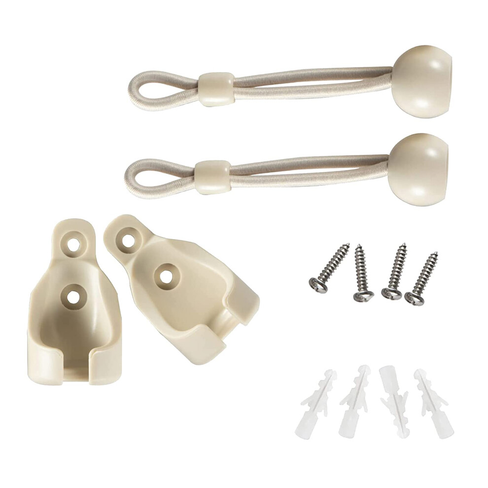 Lihopefe Kit de tendeurs de remplacement universels pour pare-soleil ext   rieurs et stores enrouleurs d'int   rieur et d'ext   rieur Beige