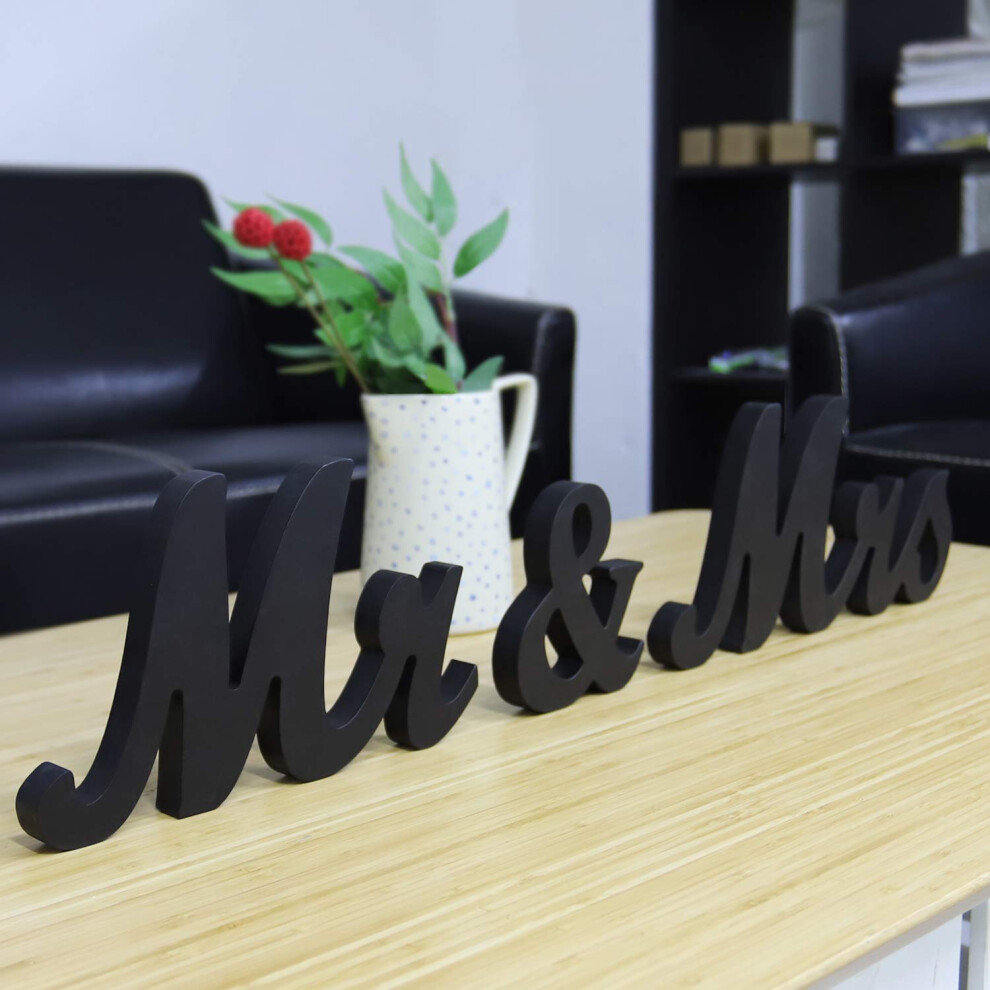 BLOOBLOOMAX Wooden Mr and Mrs Sign  Rustic Mr  Mrs Letters for Wedding Table  Miss Mr Deroation for Photo PropsParty Table