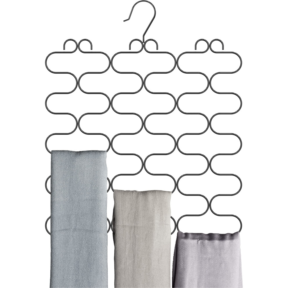 Deco Brothers Black Decobrothers Scarf Hanger For Closet, 23 Loop,