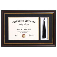 ELSKERHOME 11x17 Diploma Frames with Tassel Holder for 85x11 Certificate Document Shadow Box Mahogany Frame Degree Double Ma