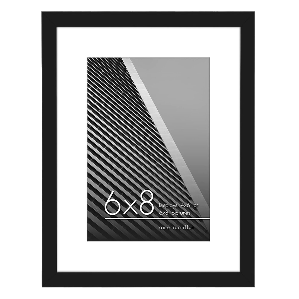 Cadre photo Americanflat 6x8 en noir - Cadre photo     bordure fine 4x6