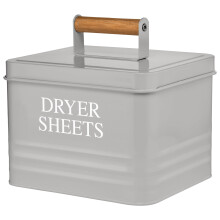 Calindiana Modern Farmhouse Metal Laundry Dryer Sheets Holder Fabric Softener Dispenser with Lid for Laundry Room Decor and Acce