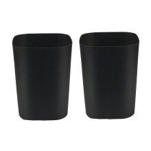 Besli 2 Gallon Small Trash Can Garbage Can Wastebasket for Bathroom Bedroom Kitchen Office (Black, 2 Pack)