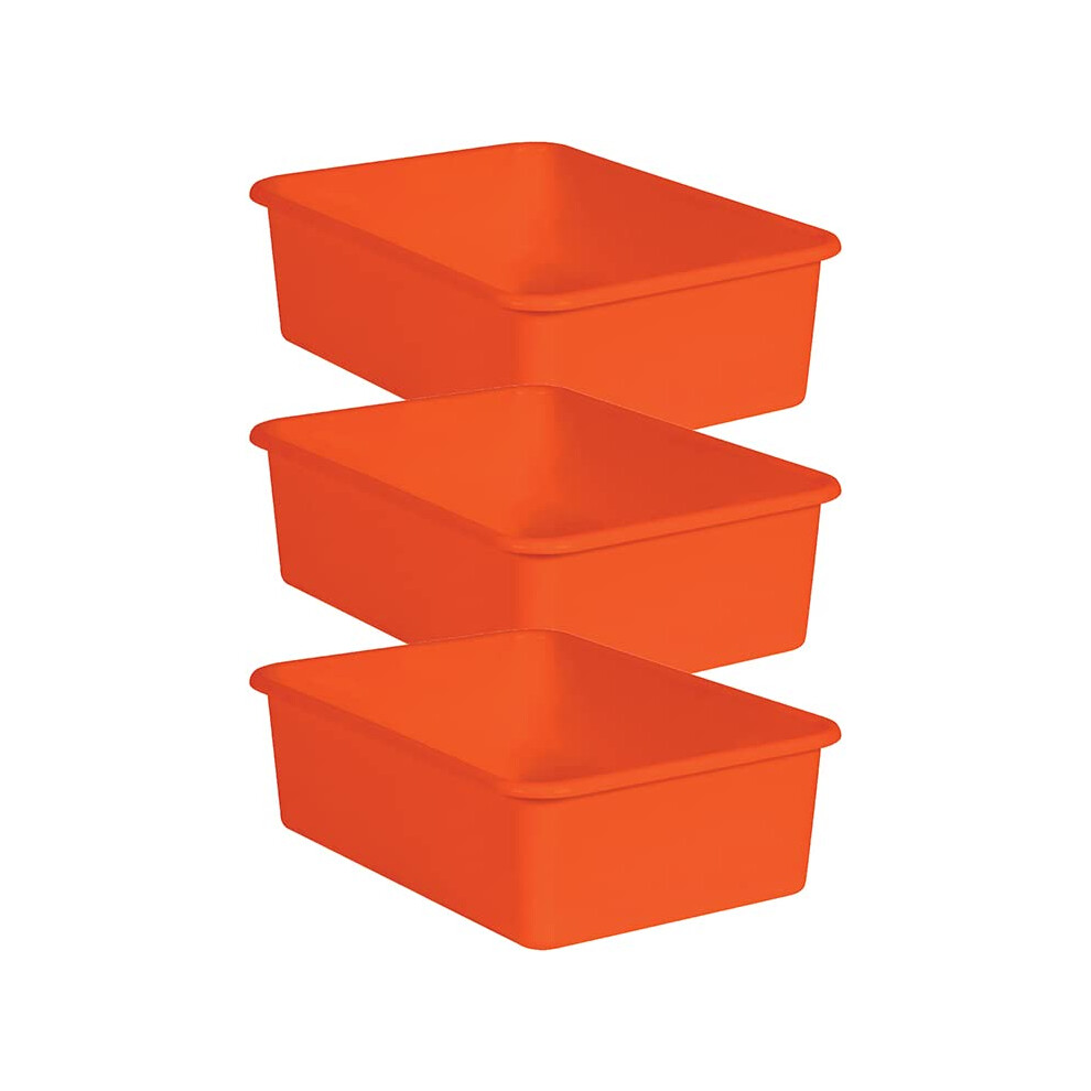 Orange Large Plastic Storage Bin  Pack of 3-image-OPC-PFMSFXF-NEW