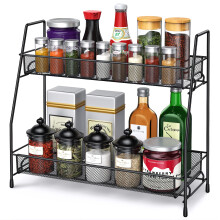 SPISPI Spice Rack Organizer til skab Badev?relse Organizer Bordplade Badev?relse Counter Organizer K?kken Bordplade Organizer Badev?relse Vanity