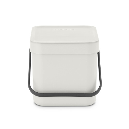 Brabantia Brabantia Sort & Go Lebensmittel-Mülleimer (16 Gallonen, hellgrau), kleine Arbeitsplatte