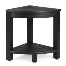 Banco de Duche de Canto Apolimi HDPE, Banco com Prateleira de Armazenamento para Barbear as Pernas