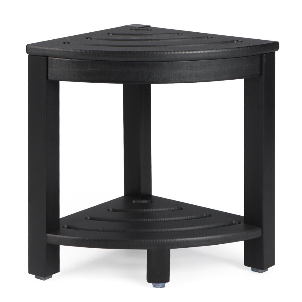 Apolimi Hdpe Corner Shower Stool Shower Bench Seat With Storage Shelf For Shaving Legs Plastic Spa Bath Step Foot Rest For Bathr