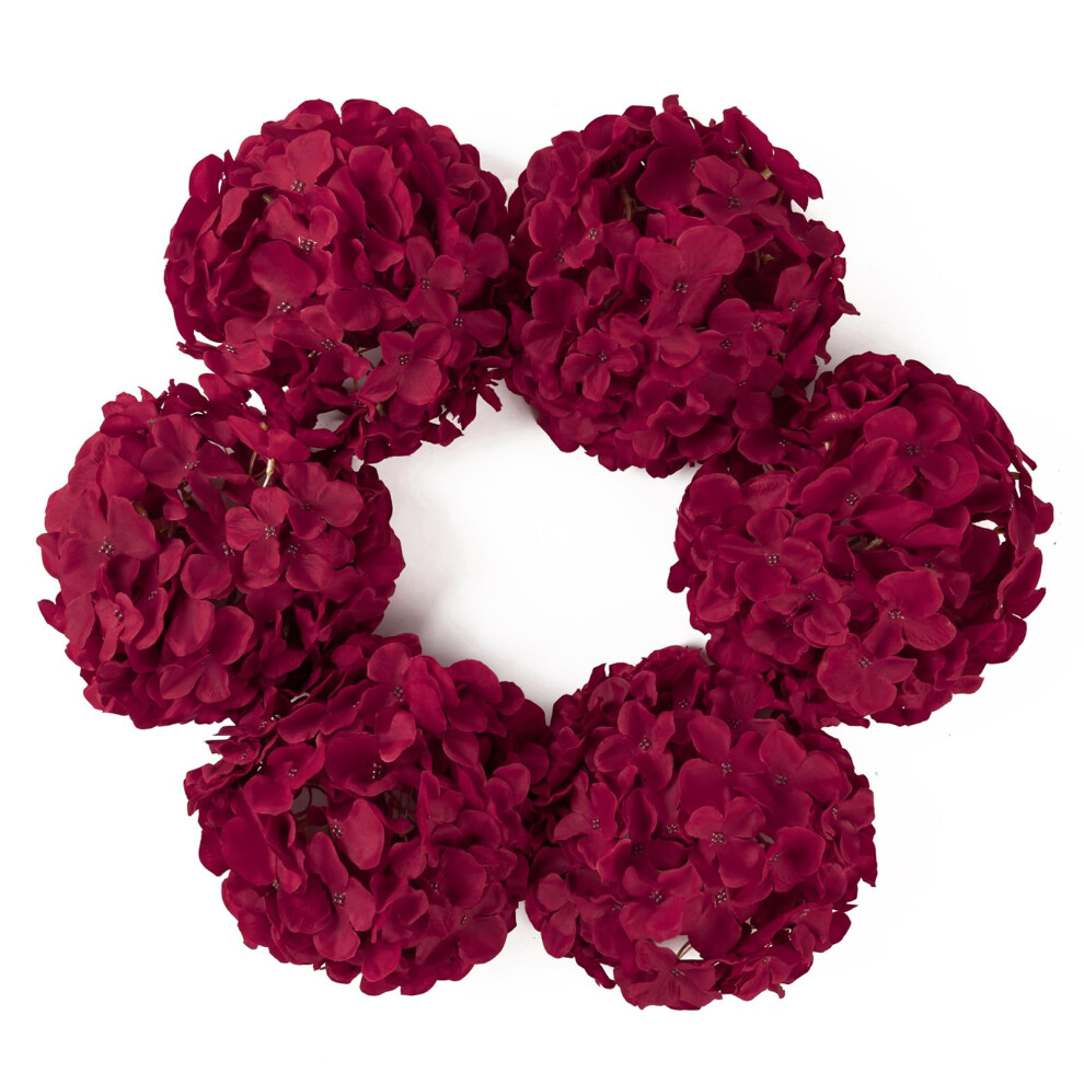 Duhouse 8,7"" T Tes De Fleurs D'hortensia En Soie Avec Tiges Fleurs D'hortensia Artificielles Pour Centre De Table De Mariage Diy D Coration D'int-image