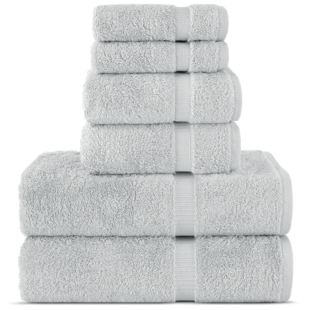 Ensemble de serviettes de bain Chakir Turkish Linens de luxe en coton de qualit    sup   rieure, 6 pi   ces (2 serviettes de bain, 2 essuie-mains, 2 d