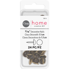 Dritz Home 9016 Glatte dekorative negle 7/16-tommer Antik messing (24-delt)