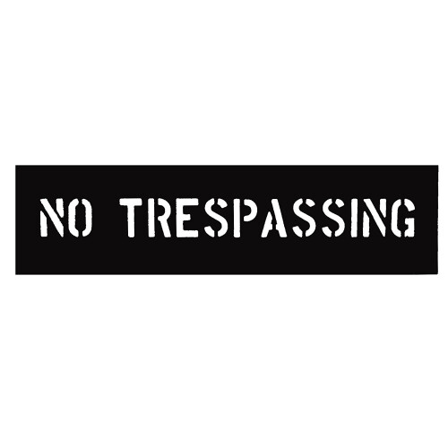 C.H. Hanson, 12403, Πινακίδα Σήμανσης NO TRESPASSING