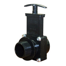 Valterra 7105 ABS, Gate Valve, Black, 1-1/2" MPT x Slip