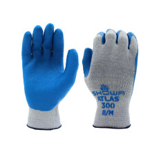 Showa Størrelse 11 10 Gauge Natural Rubber Palm Coated Workhandsker med bomuld og polyesterforing og strik håndled