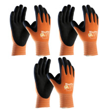PIP 3 Pacote Luvas de Trabalho Hi-Vis Laranja MaxiFlex Ultimate 34-8014 Tamanhos S-M (Médio)
