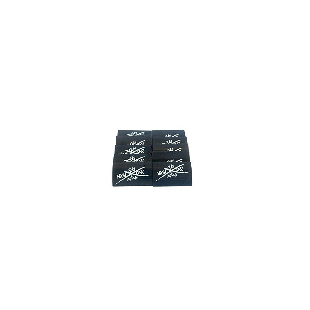 (10) 2/0 Or 1/0 Gauge Black 1.5"" X 2"" Heat Shrink Tube 4 Ring Termin 799443798796